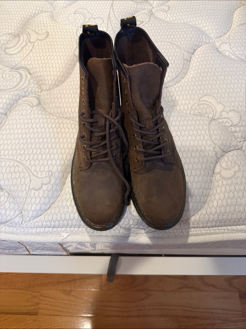 Dr. Martens Men's Brown Suede Lace-Up Boots